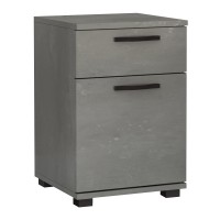 Κομοδίνο - Συρταριέρα γραφείου Veto Megapap χρώμα γκρι σκυροδέματος 40x39x57εκ.