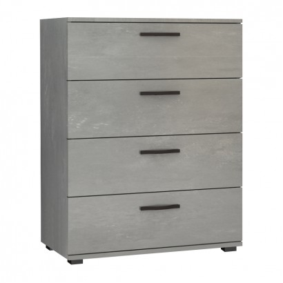 Συρταριέρα Velika Megapap χρώμα γκρι σκυροδέματος 73x44x96εκ. Συρταριέρα Velika Megapap χρώμα γκρι σκυροδέματος 73x44x96εκ.