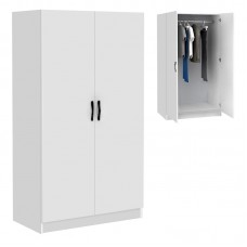 Ντουλάπα ρούχων Victoria Megapap δίφυλλη χρώμα λευκό 100x60x181εκ.