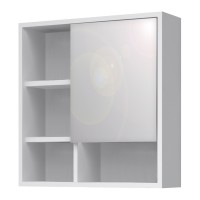 Καθρέπτης μπάνιου Demo Μegapap χρώμα λευκό 60x17,5x60εκ.