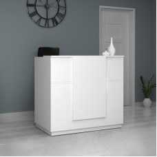 Γραφείο υποδοχής - reception Gemini Megapap χρώμα λευκό 120x70x110εκ. Γραφείο υποδοχής - reception Gemini Megapap χρώμα λευκό 120x70x110εκ.