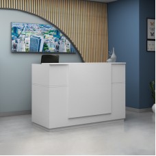 Γραφείο υποδοχής - reception Gemini Megapap χρώμα λευκό 180x70x110εκ. Γραφείο υποδοχής - reception Gemini Megapap χρώμα λευκό 180x70x110εκ.