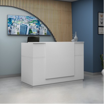 Γραφείο υποδοχής - reception Gemini Megapap χρώμα λευκό 180x70x110εκ. Γραφείο υποδοχής - reception Gemini Megapap χρώμα λευκό 180x70x110εκ.