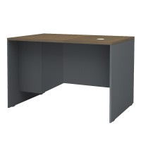 Γραφείο επαγγελματικό Venturo Megapap χρώμα ανθρακί - καρυδί 120x80x75εκ.