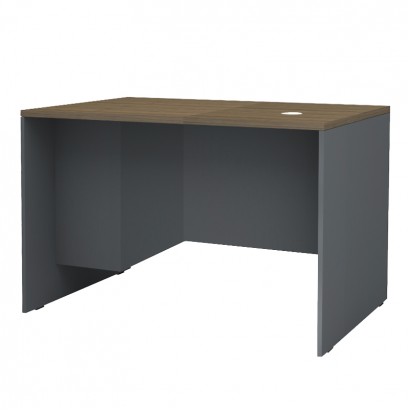 Γραφείο επαγγελματικό Venturo Megapap χρώμα ανθρακί - καρυδί 120x80x75εκ.