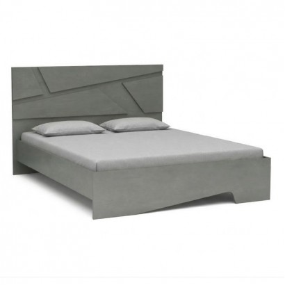 Κρεβάτι Efes Megapap χρώμα γκρι σκυροδέματος 160x200εκ.