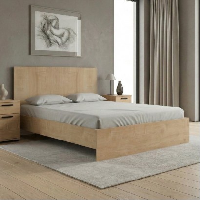 Κρεβάτι Troy Megapap χρώμα φυσικό οξιάς 150x200εκ. Κρεβάτι Troy Megapap χρώμα φυσικό οξιάς 150x200εκ.