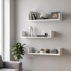 Ραφιέρα τοίχου Dark Megapap 3 τεμαχίων χρώμα λευκό 60x15x12εκ. Ραφιέρα τοίχου Dark Megapap 3 τεμαχίων χρώμα λευκό 60x15x12εκ.