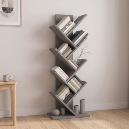 Βιβλιοθήκη Maxy Megapap χρώμα γκρι σκυροδέματος 45x26,4x120εκ. Βιβλιοθήκη Maxy Megapap χρώμα γκρι σκυροδέματος 45x26,4x120εκ.