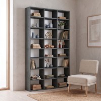 Βιβλιοθήκη Diamond Megapap χρώμα γκρι σκυροδέματος 100x16,6x178εκ. Βιβλιοθήκη Diamond Megapap χρώμα γκρι σκυροδέματος 100x16,6x178εκ.
