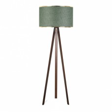 Φωτιστικό δαπέδου Rosling Megapap Mdf/ύφασμα Pvc χρώμα καρυδί/κυπαρισσί 38x21x140εκ.