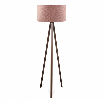 Φωτιστικό δαπέδου Rosling Megapap Mdf/ύφασμα Pvc χρώμα καρυδί - dusty rose 38x38x140εκ. Φωτιστικό δαπέδου Rosling Megapap Mdf/ύφασμα Pvc χρώμα καρυδί - dusty rose 38x38x140εκ.