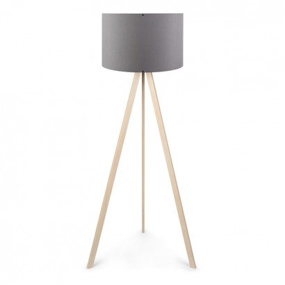 Φωτιστικό δαπέδου Rosling Megapap Mdf/ύφασμα Pvc χρώμα φυσικό/ανθρακί 38x21x140εκ. Φωτιστικό δαπέδου Rosling Megapap Mdf/ύφασμα Pvc χρώμα φυσικό/ανθρακί 38x21x140εκ.
