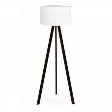 Φωτιστικό δαπέδου Rosling Megapap Mdf/ύφασμα Pvc χρώμα μαύρο - λευκό 38x38x140εκ.