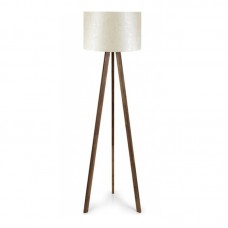 Φωτιστικό δαπέδου Rosling Megapap Mdf/ύφασμα Pvc χρώμα καρυδί/μπεζ 38x21x140εκ.