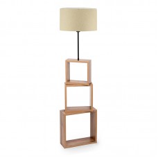 Φωτιστικό δαπέδου Claude Megapap Mdf/fabric Pvc χρώμα καφέ/μπεζ 37x20x140εκ. Φωτιστικό δαπέδου Claude Megapap Mdf/fabric Pvc χρώμα καφέ/μπεζ 37x20x140εκ.