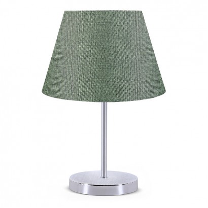 Φωτιστικό επιτραπέζιο Jules Megapap ύφασμα Pvc χρώμα κυπαρισσί/ασημί 22x17x37εκ.