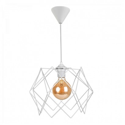 Φωτιστικό οροφής Pyant Megapap μεταλλικό μονόφωτο χρώμα λευκό 23x17x70εκ.