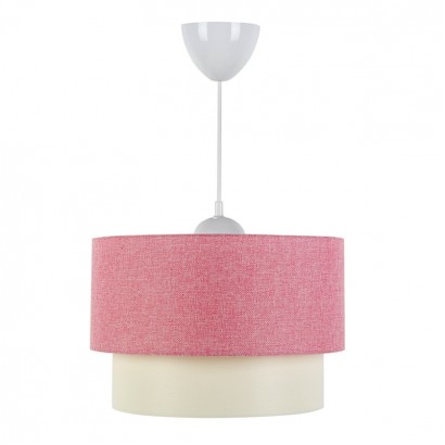 Φωτιστικό οροφής Whitehouse Megapap υφασμάτινο μονόφωτο χρώμα ροζ 30x20x55εκ.