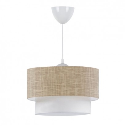 Φωτιστικό οροφής Whitehouse Megapap E27 υφασμάτινο μονόφωτο χρώμα μπεζ 30x20x55εκ.
