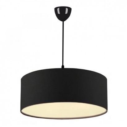 Φωτιστικό οροφής Monahan Megapap υφασμάτινο μονόφωτο χρώμα μαύρο 38x21x70εκ.