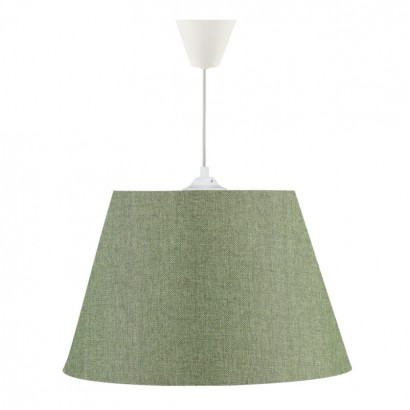 Φωτιστικό οροφής Elanor Megapap υφασμάτινο μονόφωτο χρώμα κυπαρισσί 37x21x70εκ.