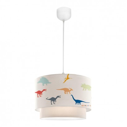 Φωτιστικό οροφής Goofy Megapap υφασμάτινο μονόφωτο με χαριτωμένα δεινοσαυράκια 30x20x70εκ.