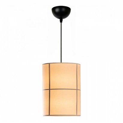 Φωτιστικό οροφής Strip Megapap E27 υφασμάτινο μονόφωτο χρώμα κρεμ Φ28x100εκ.