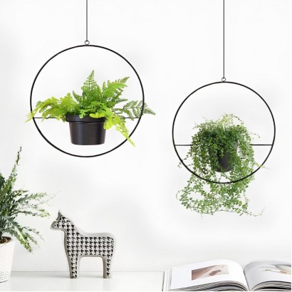 Βάση - ζαρντινιέρα κρεμαστή σετ 2τμχ μεταλλική για φυτά εσωτερικού και εξωτερικού χώρου χρώμα μαύρο Φ30εκ. Βάση - ζαρντινιέρα κρεμαστή σετ 2τμχ μεταλλική για φυτά εσωτερικού και εξωτερικού χώρου χρώμα μαύρο Φ30εκ.