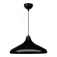 Φωτιστικό οροφής Lela Megapap E27 μεταλλικό μονόφωτο χρώμα μαύρο Ø31x100εκ.