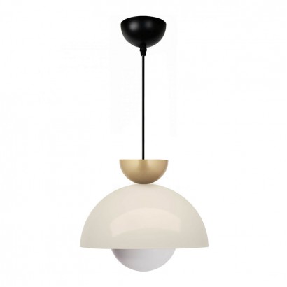 Φωτιστικό οροφής Marilia Megapap E27 μεταλλικό μονόφωτο χρώμα λευκό Ø25x115εκ.