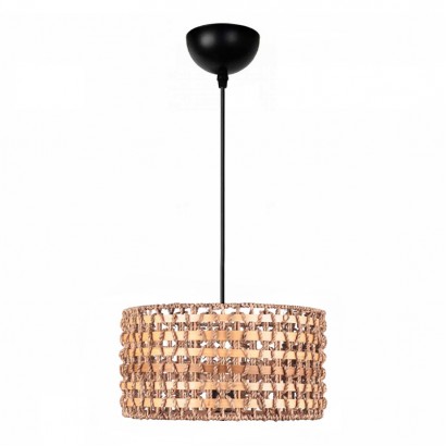 Φωτιστικό οροφής Palmela Megapap E27 από σχοινί μονόφωτο χρώμα φυσικό Ø30x70εκ.