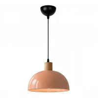 Φωτιστικό οροφής Talis Megapap E27 μεταλλικό μονόφωτο χρώμα salmon Ø25x100εκ.