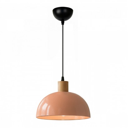 Φωτιστικό οροφής Talis Megapap E27 μεταλλικό μονόφωτο χρώμα salmon Ø25x100εκ.