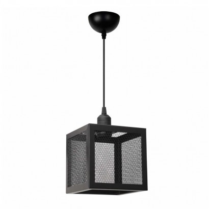 Φωτιστικό οροφής Kivo Megapap E27 μεταλλικό μονόφωτο χρώμα μαύρο 16x16x120εκ.