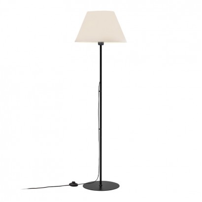 Φωτιστικό δαπέδου Vilo Megapap E27 μεταλλικό - ύφασμα Pvc χρώμα μαύρο - λευκό Ø35x152εκ.