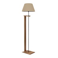 Φωτιστικό δαπέδου Moris Megapap MDF - ύφασμα PVC χρώμα καρυδί - μπεζ Φ38x150εκ. Φωτιστικό δαπέδου Moris Megapap MDF - ύφασμα PVC χρώμα καρυδί - μπεζ Φ38x150εκ.