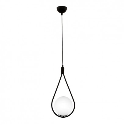 Φωτιστικό οροφής Shemesh Megapap E27 μεταλλικό μονόφωτο χρώμα μαύρο 20x20x85εκ.