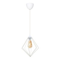 Φωτιστικό οροφής Nura Megapap E27 μεταλλικό μονόφωτο χρώμα λευκό 24x24x72εκ.