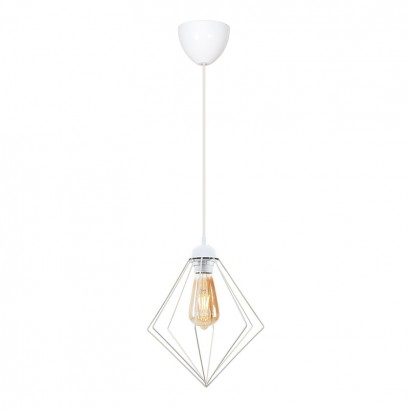 Φωτιστικό οροφής Nura Megapap E27 μεταλλικό μονόφωτο χρώμα λευκό 24x24x72εκ.