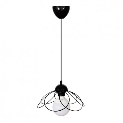 Φωτιστικό οροφής Zufash Megapap E14 μεταλλικό μονόφωτο χρώμα μαύρο 25x25x60εκ.