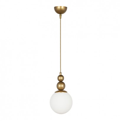 Φωτιστικό οροφής Latona Megapap E27 μεταλλικό μονόφωτο χρώμα χρυσό 15x15x70εκ.