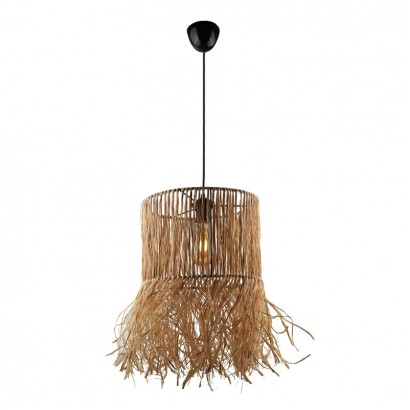 Φωτιστικό οροφής Biga Megapap E27 από σιζάλ μονόφωτο χρώμα φυσικό 30x30x90εκ.