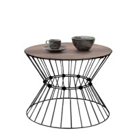 Τραπεζάκι σαλονιού Girene Megapap μεταλλικό - Mdf χρώμα μαύρο - καρυδί Ø55x42εκ. Τραπεζάκι σαλονιού Girene Megapap μεταλλικό - Mdf χρώμα μαύρο - καρυδί Ø55x42εκ.