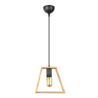 Φωτιστικό οροφής Tekli Megapap E27 ξύλινο μονόφωτο χρώμα φυσικό 23x3x70εκ.