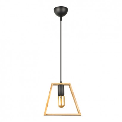 Φωτιστικό οροφής Tekli Megapap E27 ξύλινο μονόφωτο χρώμα φυσικό 23x3x70εκ.