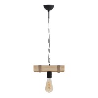 Φωτιστικό οροφής Vero Megapap E27 ξύλινο μονόφωτο χρώμα φυσικό 25x8x65εκ.