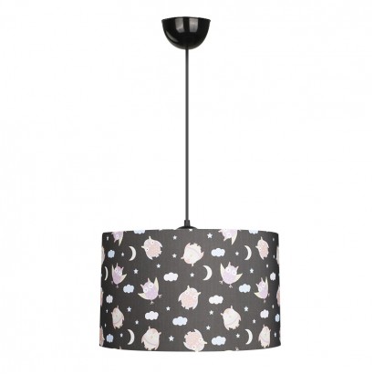 Φωτιστικό οροφής Tale Megapap E27 ύφασμα PVC μονόφωτο πολύχρωμο Ø33x70εκ.