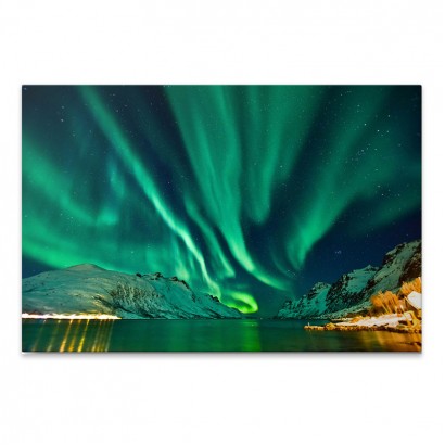 Πίνακας σε καμβά "Aurora Borealis" Megapap ψηφιακής εκτύπωσης 100x70x3εκ.