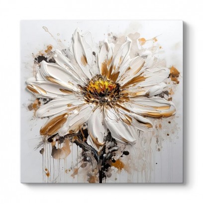 Πίνακας σε καμβά "Daisy" Megapap ψηφιακής εκτύπωσης 80x80x3εκ.
